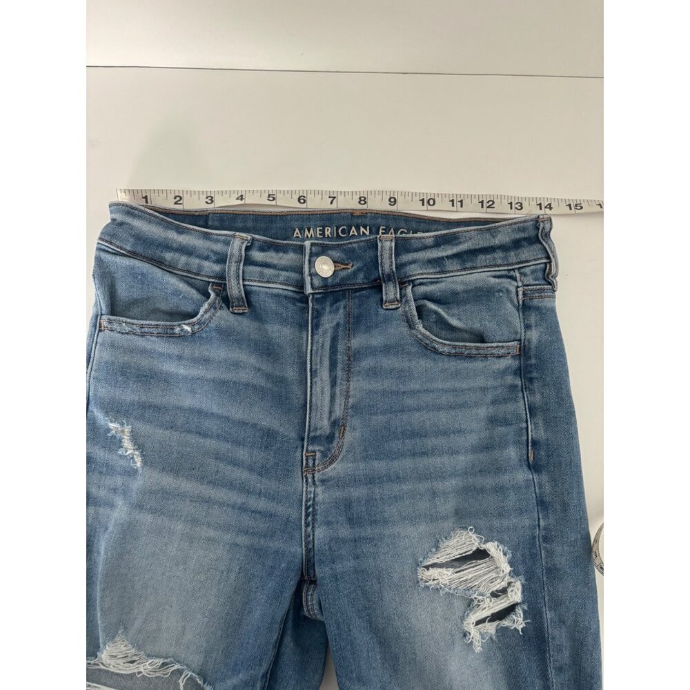 AE Jeggings 8 Next Level Stretch Distressed High Rise Festival Grunge Streetwear - Picture 7 of 16